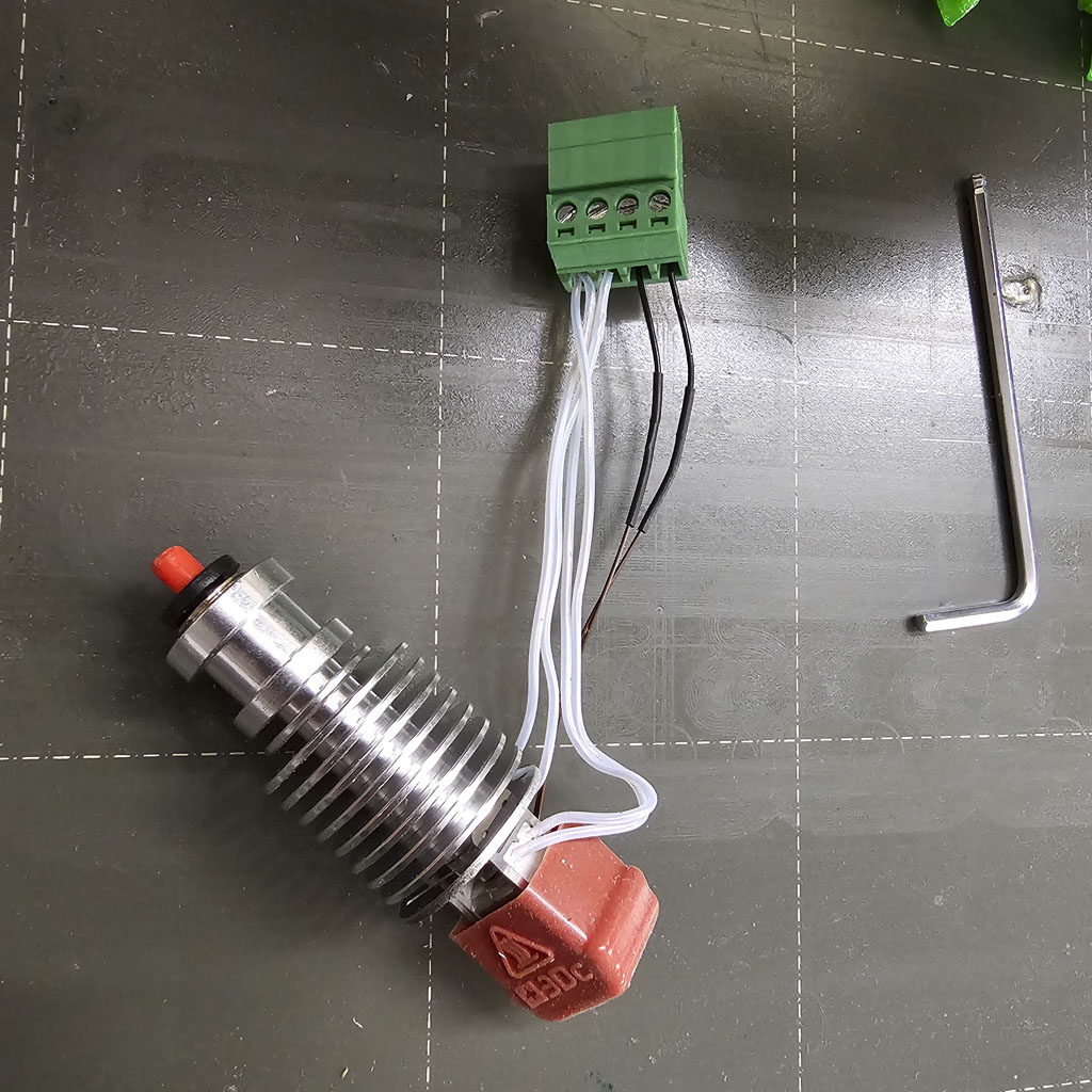 Full Kit, Starlex DHB D2.5x22.5 HSS E3D V6 HS Drop In replacement kit + 2x MCH 30W 24V 4 pins connector