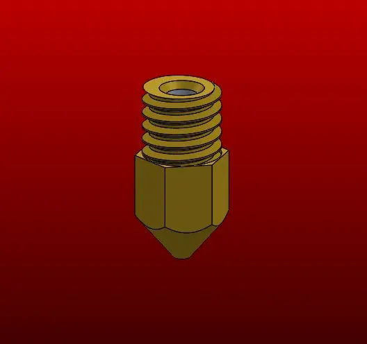 Nozzle Mk8 Brass High Flow Copper Insert