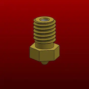 [S3DC NZ V6HF M604] Düse V6 Messing Hoher Durchfluss Kupfer-Einsatz (0.4mm)