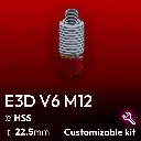 Customizable Kit E3D V6 M12 HS, Starlex DHB D2.5x22.5 Base set, HSS Nozzle, 2x MCH 24V Heaters 24/30W, Thermistor