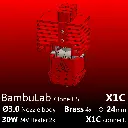 Full Kit BambuLab X1C Clone, Starlex DHB D3.0x24, 2x30W