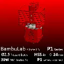 Full Kit BambuLab P1P-P1S Clone, Starlex DHB D2.5x24, 2x30W