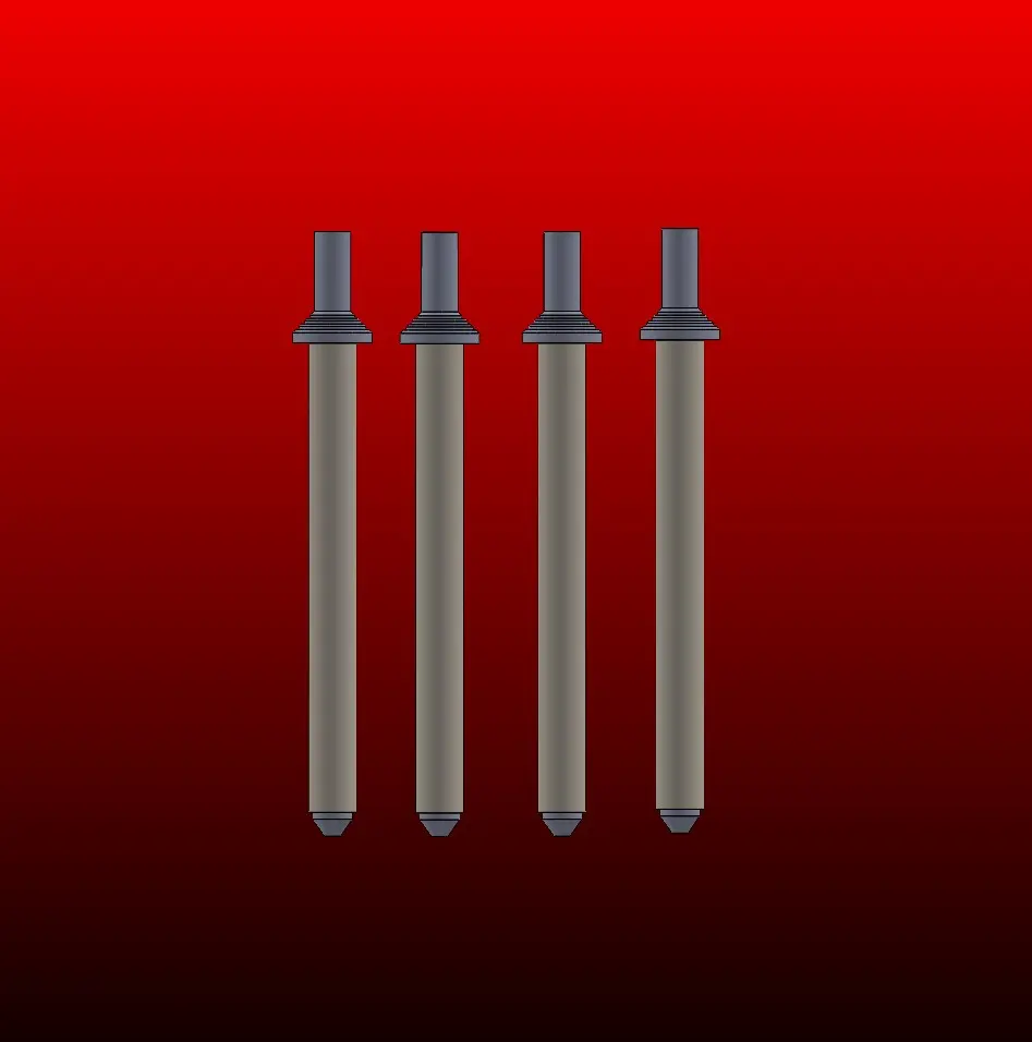 Set of 4 Nozzles D3.0x22.5 HSS+C Copper Sleeve