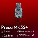 Full Kit Prusa MK3S+ Starlex DHB D3.0-22.5 set, 4x Brass Nozzle set, 2x MCH 30W 24V Microfit 3.0 heater, 1x Thermistor NTC 100k 3950 Microfit 3.0, Y Harness Connector Microfit 3.0, 2x Wires 1m Microfit 3.0