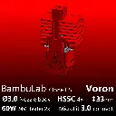 Full Kit  BambuLab Voron, Starlex DHB D3.0x33, 2x60W