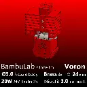 Full Kit BambuLab Voron, Starlex DHB D3.0x24, 2x30W, Brass