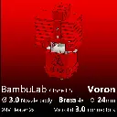 Full Kit, BambuLab Voron, Starlex DHB D3.0x24, 4x Brass Nozzle Set, 2x MCH 30W 24V Heaters, 1x Thermistor NTC 100K 3950 Microfit 3.0