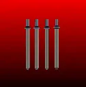 Set of 4 Nozzles D3.0x33 HSS+C Copper Sleeve