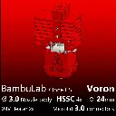 Full Kit, BambuLab Voron, Starlex DHB D3.0x24, 4x HSS+C Nozzle Set, 2x MCH 30W 24V Heaters, 1x Thermistor NTC 100K 3950 Microfit 3.0