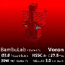 Full Kit BambuLab Voron, Starlex DHB D3.0x27.5, 2x30W, HSSC