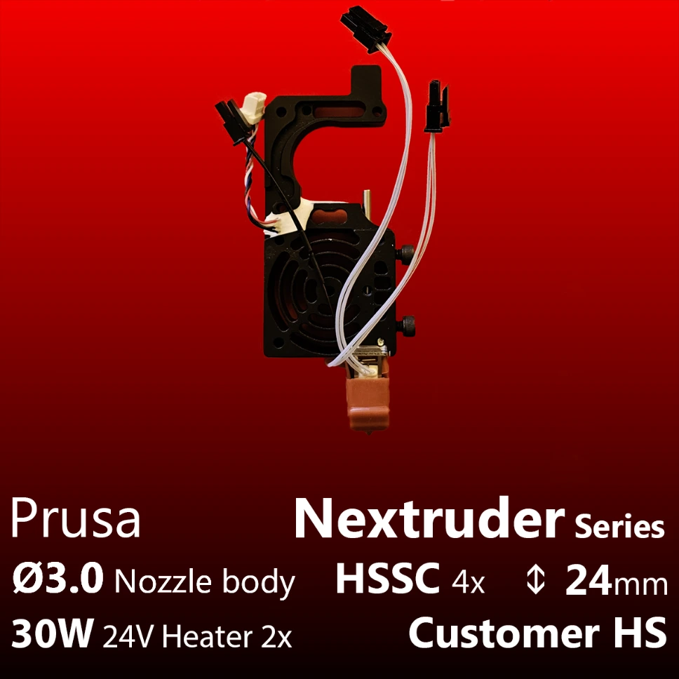Kit Prusa Nextruder Starlex DHB 24 HSSC, 2x30W Heat Sink Provided by customer