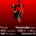 Kit Prusa Nextruder Starlex DHB 24 HSSC, 2x30W Heat Sink Provided by customer