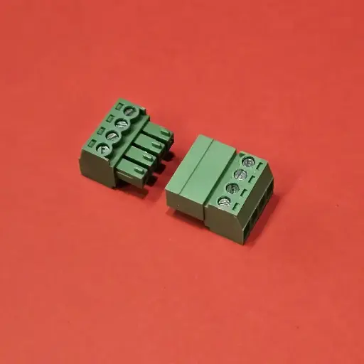 Connector 4 pins screw m-f