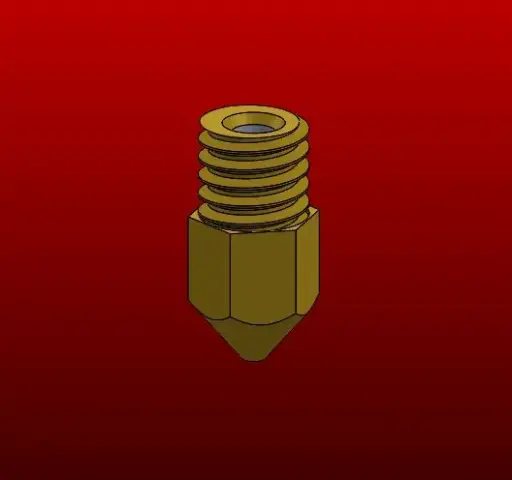 Nozzle Mk8 Brass High Flow Copper Insert