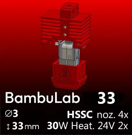Full Kit  BambuLab Voron, Starlex DHB D3.0x33, 2x30W